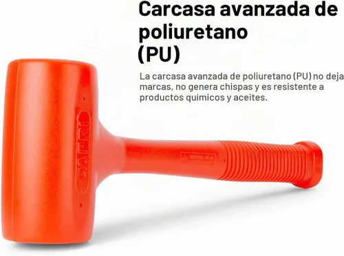 Vista 4 de Capri Tools 10096 C096 - Martillo de golpe muerto de 1 libra, PU naranja