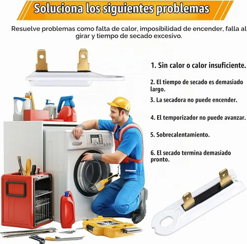 Vista 6 de 6pcs Secadora Fusible Térmico 3392519 Reemplazo para Whirlpool Kenmore