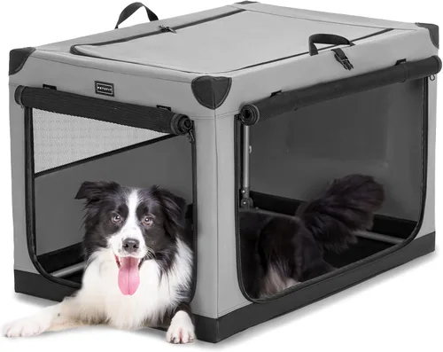 Vista 12 de Petsfit Jaula para gatos – 20 pulgadas ligera, fácil de instalar, resistente jaula portátil para perros, marco ajustable con 3 puertas de malla Verde