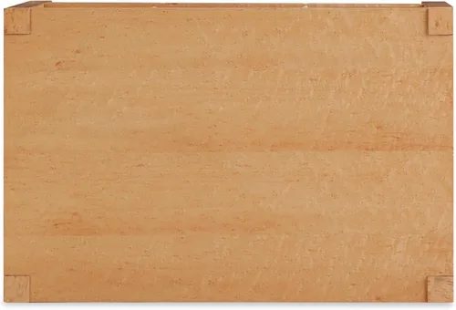 Vista 5 de TOV Furniture Brandyss Burl - Mesita de noche rectangular de madera con 2 cajones, 26 x 17 pulgadas, mesa auxiliar con almacenamiento (Maple)