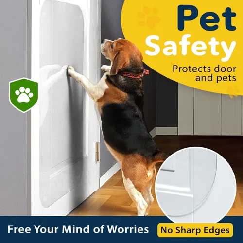 Vista 6 de PROTECTO Door Protector from Dog Scratching, 18x12 - Door Scratch Guard Heavy Duty Door Scratch Protector for Cats & Dogs, Clear Scratch Shield