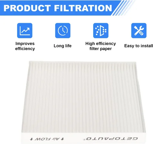 Vista 4 de GETOPAUTO PA5359 Filtro de aire de cabina apto para Freightliner M2 106 112 108SD 114SD 122SD camiones o autobuses reemplaza N10G-36000006 AF26427