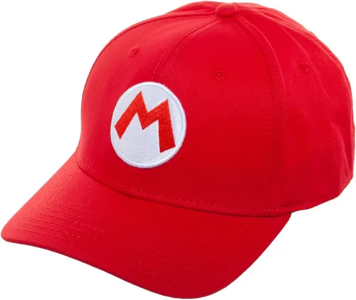 Vista 2 de Bioworld Mario Hat Super Mario Cosplay accesorio de Mario - Super Mario Hat Mario Cosplay rojo, Rojo