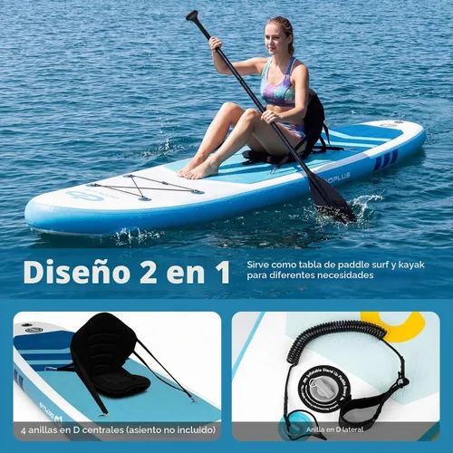 Vista 6 de Goplus Inflatable Stand Up Paddle Board w/SUP Paddleboard Accessories