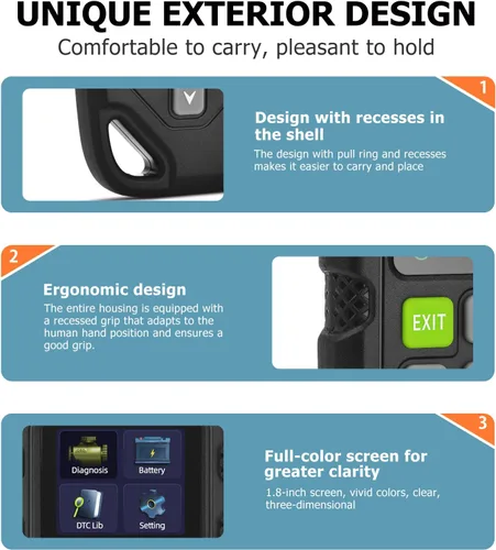 Vista 4 de Herramienta de diagnóstico Universal OBD II Escáner, Lector de código de fallas del motor del auto, Herramienta de escaneo de diagnóstico CAN, lee