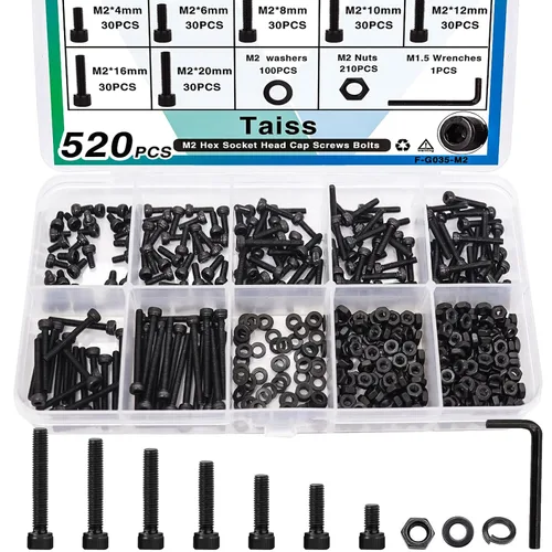 Vista 19 de Taiss 10 piezas de tornillos de cabeza hexagonal de 5/16-18x1, pernos para muebles, tornillos para muebles de acero inoxidable 304, pernos de 1/4