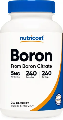 Vista 6 de Nutricost Cápsulas de boro de 5 mg, 30 cápsulas vegetarianas, sin gluten y sin OMG
