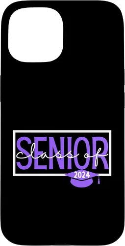 Vista 6 de iPhone 16 Seniors Class of 2024 Colors Purple and White Case