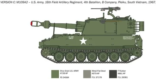 Vista 7 de Italeri -6589 M109 A2/A3/G, Escala 1:35, Kit de Modelo, Modelo de Plástico para Ensamblar, Modelado, Verde, IT6589