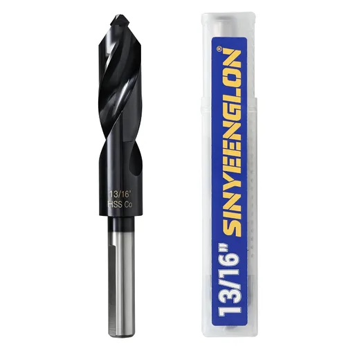 Vista 27 de 1inch Drill Bit for Metal and Hardened Steel, M35 Cobalt 1/2 Inch Reduced Shank Industrial Grade Heavy Duty Drill Bit, with Index Storage Case