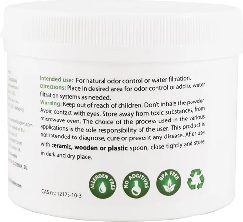 Vista 5 de Polvo de zeolita 3 veces activado 0.55 libras 8.82 oz Ultra fino menos de 2 µm Clinoptilolita 94+-3% Polvo mineral natural Heiltropfen®