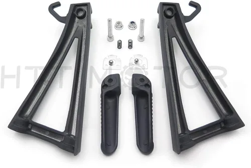 Vista 3 de Reposapiés y soporte para pie de pasajero trasero negro compatible con Yamah YZF-R6 2006-2014