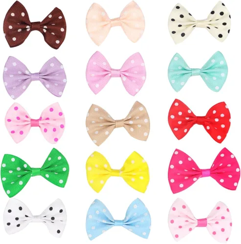 Vista 3 de 100 cintas de grogrén para manualidades, pinzas para el cabello para niños, accesorios para el cabello (multicolor, 1.97 pulgadas)