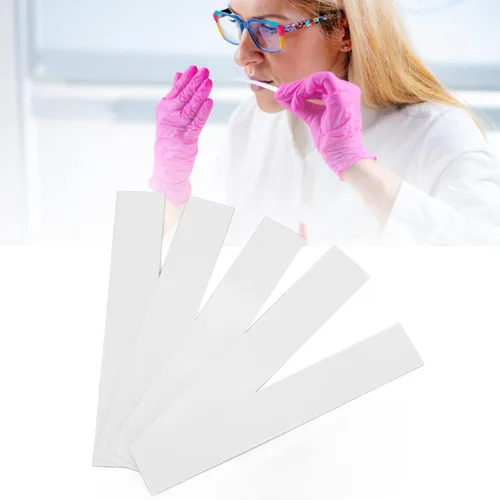 Vista 6 de 100 tiras para probador de perfume, desechables de papel blanco, tiras de fragancias de papel de prueba de olor, para aceites esenciales