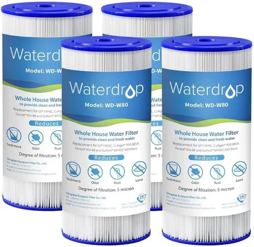 Vista 11 de Waterdrop FXHSC - Filtro de agua para toda la casa, repuesto para GE® FXHSC, GXWH40L, GXWH35F, American Plumber W50PEHD, W10-PR, Culligan® R50-BBSA