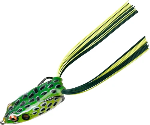 Vista 9 de BOOYAH Pad Crasher Topwater Bass Pesca Hueco Cuerpo Rana Señuelo con ganchos sin malas hierbas