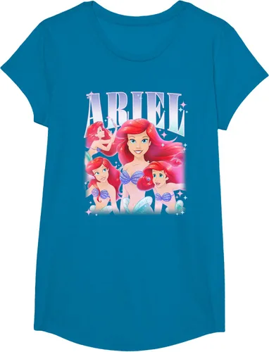 Vista 39 de Disney Camiseta de la princesa Ariel de la Sirenita Multi Pose, Negro