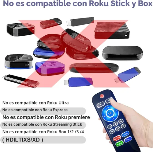 Vista 3 de Control remoto retroiluminado de repuesto para TCL/Hisense/Sharp/Philips/Onn/Element/Insignia/Westinghouse Roku TV (no para Roku Stick o Box)