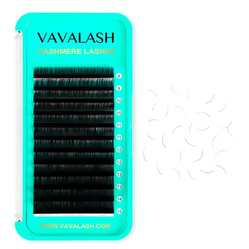 Vista 15 de VAVALASH Extensiones de pestañas de cachemira de 0.03/0.05/0.07/0.15 pulgadas, extensiones de pestañas rizadas de alta calidad, B, L J, suaves