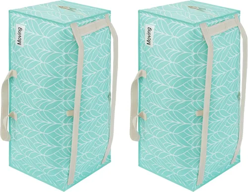 Vista 121 de VENO Paquete de 6 bolsas de mudanza resistentes con correas de mochila, cremalleras y asas, bolsas de embalaje extragrandes para artículos