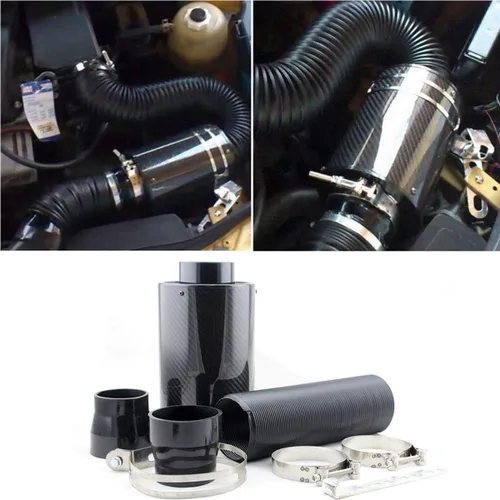 Vista 2 de Kit Universal de Manguera de Tubo de Inducción con Filtro de Aire de Admisión, Kit Universal de Manguera de Tubo de Inducción con Filtro de Aire