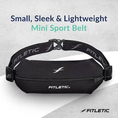 Vista 3 de Fitletic Riñonera Active Lifestyle y mini cinturón deportivo para correr para hombres y mujeres, ligero, de perfil bajo, bolsa de licra expandible