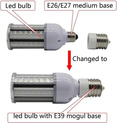 Vista 4 de Adaptador reductor foco de luz Mogul (E39) a mediano (E26) de porcelana, Blanco, T70095-1, 250 volts