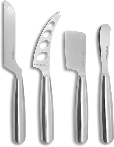 Vista 2 de TopKnife - Juego de 4 cuchillos para queso, caja de regalo incluida
