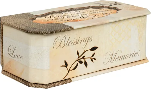 Vista 3 de Cottage Garden Braver Stronger Smarter - Caja musical en tono dorado natural que reproduce un mundo maravilloso
