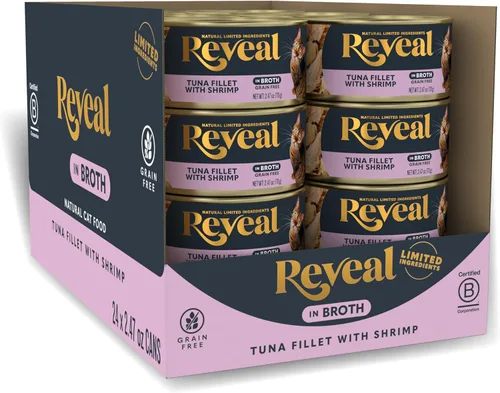Vista 13 de Reveal Alimento Natural Húmedo Enlatado para Gatos, Ingredientes Limitados y Naturales, Sin Granos, Alto Contenido de Proteínas Sin Aditivos