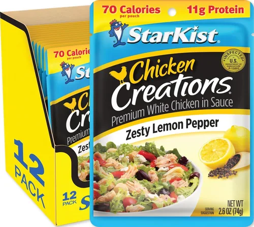 Vista 20 de StarKist Chicken Creations BOLD Buffalo Style, bolsa de 2.6 onzas, 1 paquete 11g Protein Per Serving, Fully Cooked White Meat, Gluten Free, No