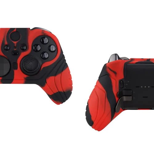 Vista 6 de PlayVital Samurai Edition Anti Slip Silicone Case Cover for Xbox Elite Wireless Controller Series 2, Ergonomic Soft Rubber Skin Protector for Xbox
