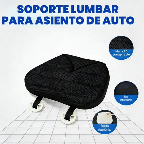 Vista 3 de Big Hippo Cojín ortopédico de espuma viscoelástica para silla de alivio del dolor de coxis y ciática en forma de U, soporte ergonómico de postura