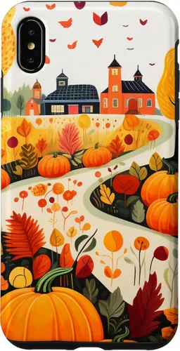Vista 11 de Fall Leaves Autumn Pumpkin Pattern Autumn Color Foliage Case for iPhone 17