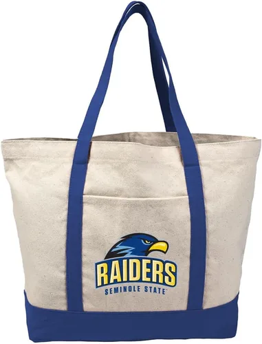 Vista 253 de Campus Lab Bolsa de lona con logotipo primario colegiado con bolsillo externo, bolsa de hombro reutilizable para ir de compras, playa Águilas A&m