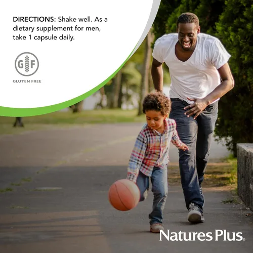 Vista 5 de NaturesPlus GI Natural Probiotic Men - 30 cápsulas - Salud digestiva y de próstata, fuerza inmunológica, incluye Saw Palmetto, sin gluten, 30