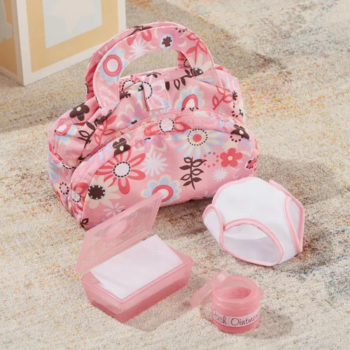 Vista 9 de melissa & doug Mine to love set cambiador de pañales con bolsa, toallitas, accesorios., Versión estándar, 1, Multicolor