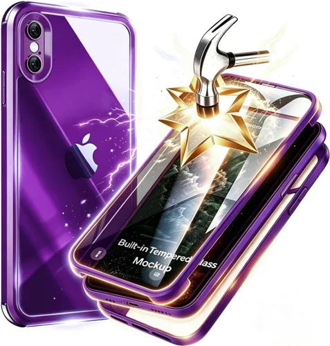Vista 31 de Funda para iPhone 11 con protector de pantalla [vidrio templado 9H integrado], protección de cuerpo completo 360 de doble capa protectora