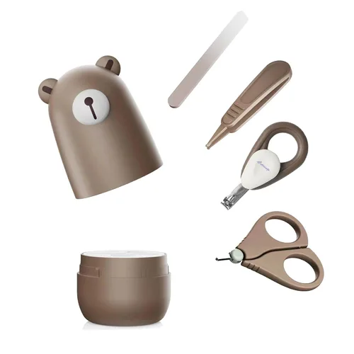 Vista 11 de Juego de cortaúñas para bebés, conjunto de manicura para bebés y pedicura con estuche lindo. Set de regalo para recién nacidos, bebés y niños