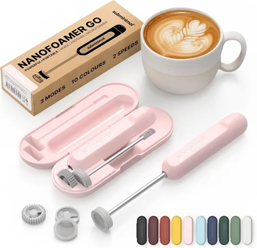Vista 18 de Subminimal NanoFoamer GO Espumador de leche portátil recargable, terracota