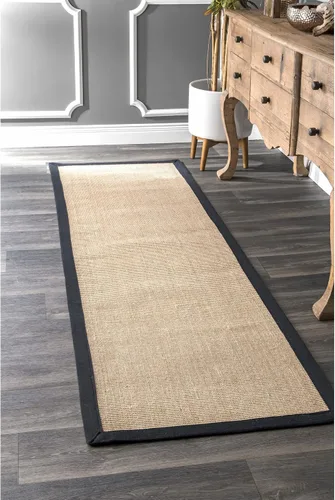 Vista 16 de nuLOOM Orsay - Alfombra casual de sisal, 2 pies 6 pulgadas x 14 pies, marrón