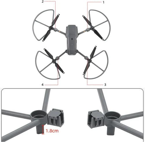 Vista 4 de SeiZed Propeller Guard for D-JI Mavic Pro Drone Protector Quick Release Props Bumper Protection Cover with Landing Gear Accessories