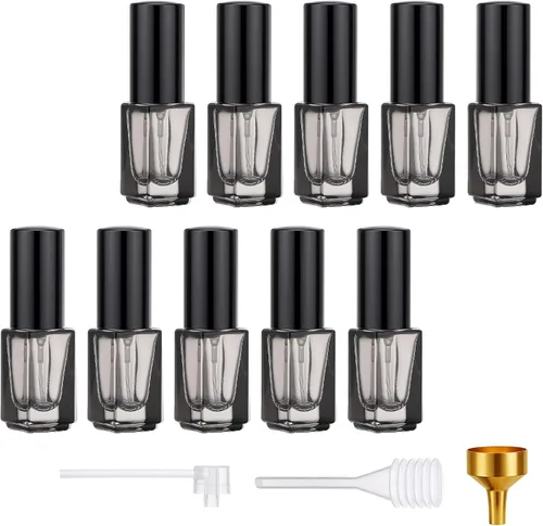 Vista 11 de Segbeauty Pequeña botella de espray de cristal recargable a granel del perfume, portátil vacío del rociador de la colonia del viaje, Transparente