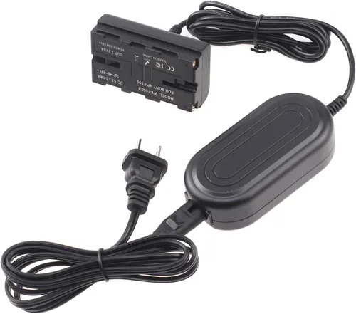 Vista 9 de FocusFoto Cable adaptador de fuente de alimentación de CA + batería ficticia NP-F, acoplador de CC para Sony NP-F550 NP-F570 NP-F970 para alimentar