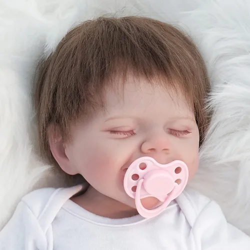 Vista 2 de Zlgkjk Reborn - Muñecas de bebé dormidas realistas con cuerpo completo de silicona de vinilo suave, muñecas de bebé realistas de 18 pulgadas