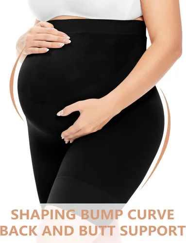 Vista 3 de B Shape Premium Maternity Shapewear with Belly Support Pregnancy Shapewear Shorts for Photoshoot Dress Baby Shower Dress