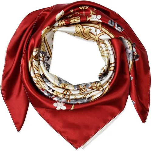 Vista 81 de corciova - Bufanda cuadrada grande para mujer, diadema sedosa para cabello rizado, lazo para dormir por la noche, bandana a la moda, 35 x 35