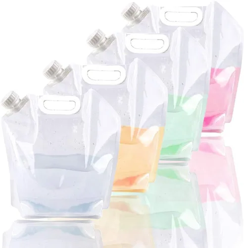 Vista 13 de Supant - Bolsa de contenedor plegable para agua de emergencia, congelable, sin BPA, recipiente plegable de agua de plástico para exteriores