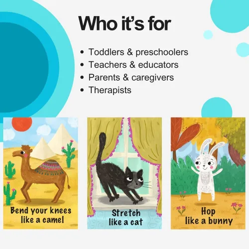 Vista 6 de Tarjetas de acción de animales de mango creativo (tarjetas de acción animal 1)