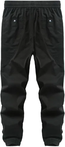 Vista 5 de JMIERR Pantalones deportivos casuales para hombre, con cordón elástico en la cintura con letras gráficas, para senderismo, al aire libre, pantalones